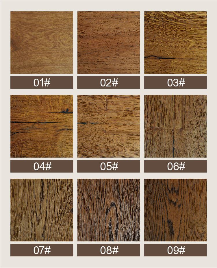 Multiple colors hand scraped engineered hardwood flooring