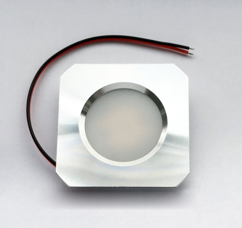 3.5W 10-30V Aluminium Square Marine Interior Dome Light Recessed Puck Light