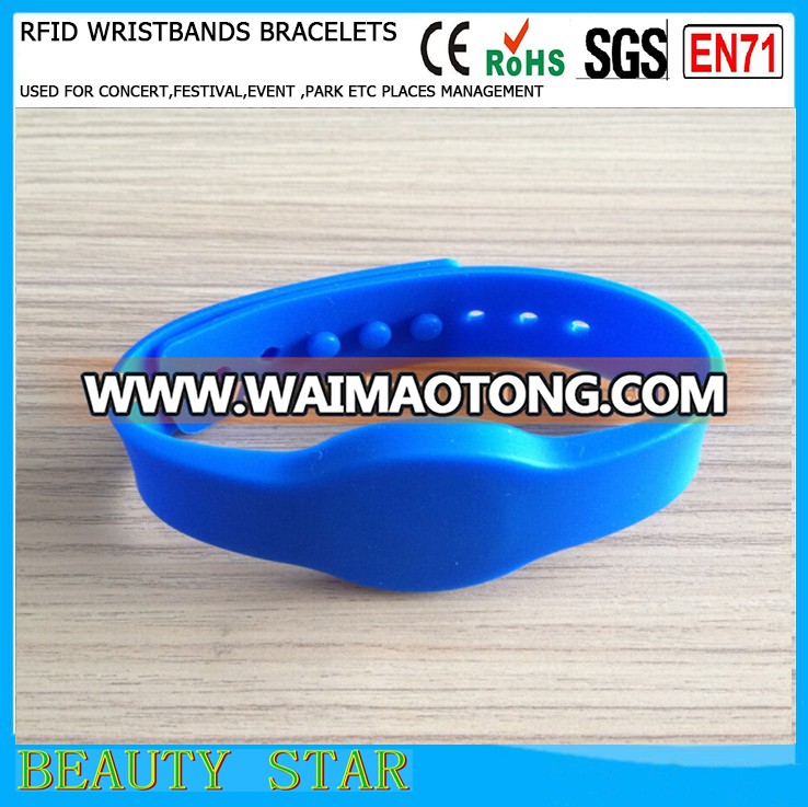 Customized logo RFID woven wristbands ,for event use RFID woven wristbands