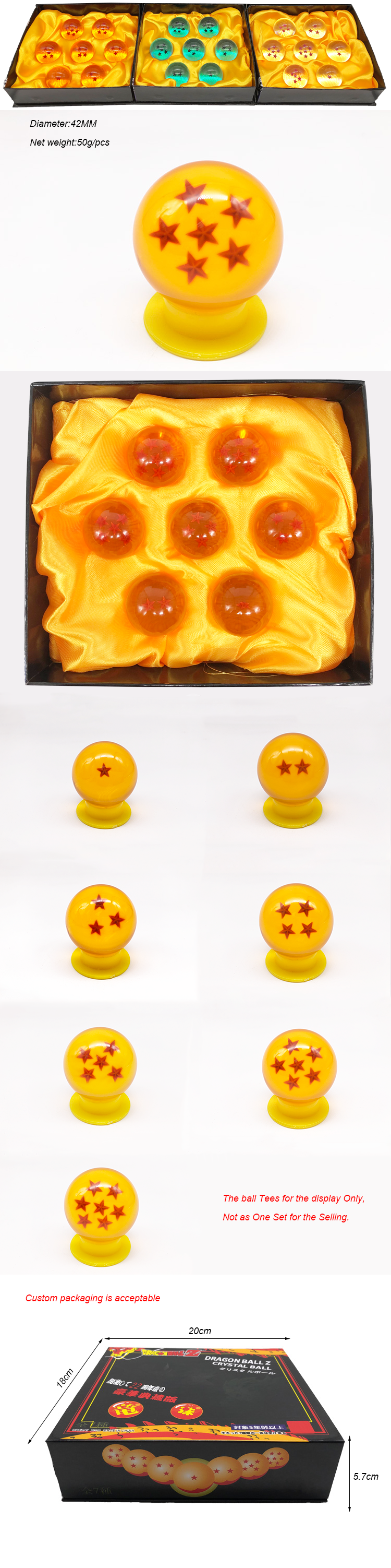 42mm dzb Resin Dragon Ball Z Dragonball With Color Box