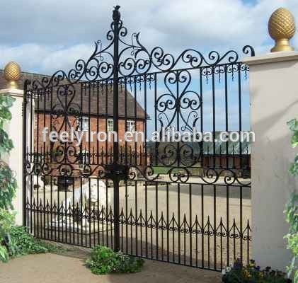 European style wrought iron main gates designs