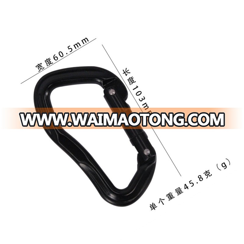 HXY Custom 12KN Hooks Camping Fishing Hiking Traveling Locking Carabiner Clip Aluminum Carabiner