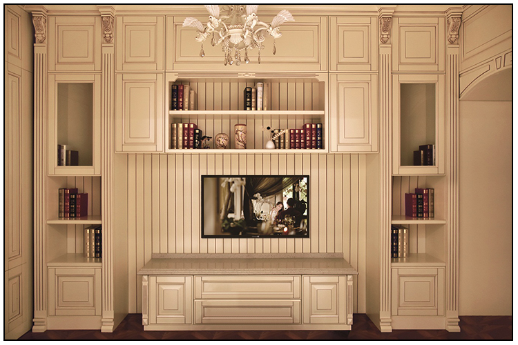 classic walunt customized european style solid wood bookcase