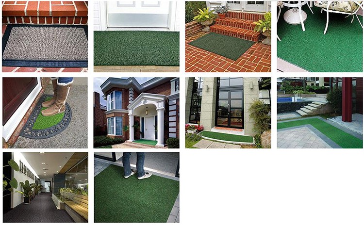 Free sample UV stabilized anti-slip durable artificial carpet grass door mat