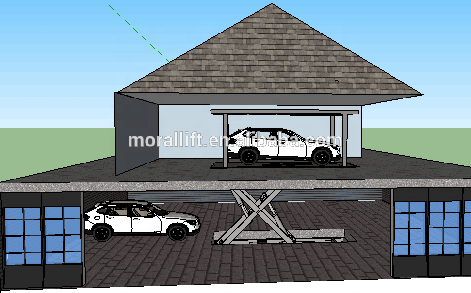 Hot-sale Customizable Hidden Double Deck Garage Lift with CE Certification