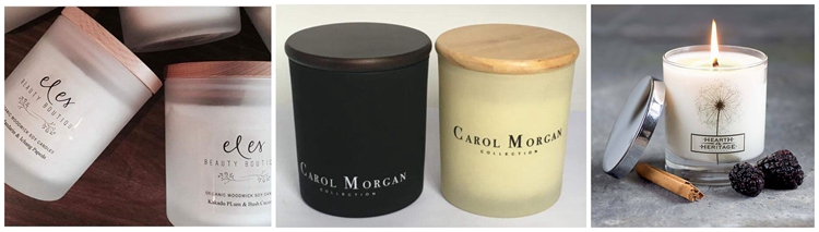 Branded Highly Scented Candle in Frosted Glass Jar with Lid