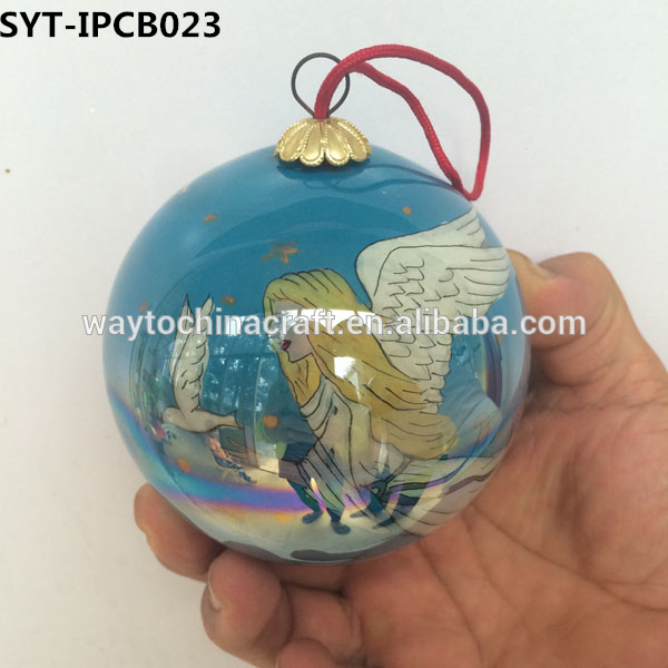 Hand-painted pattern hanging glass decor ornament ball