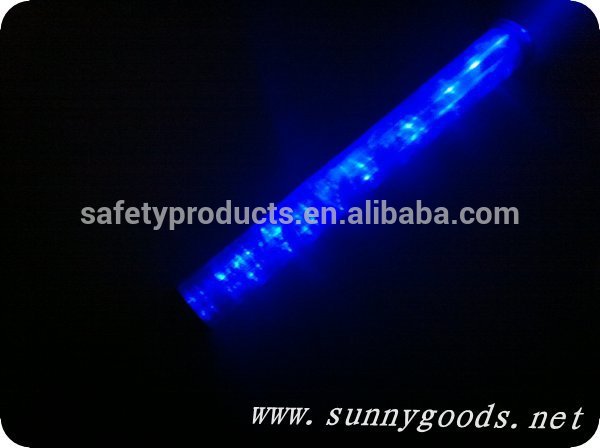 green color led flashing light traffic baton