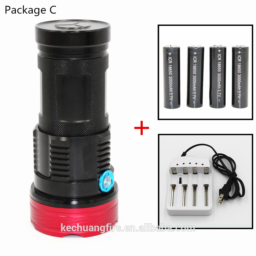 12000 Lumens Light Flashlamp 10 x XM-L T6 LED Flashlight Torch Lamp Lights For Hunting Camping