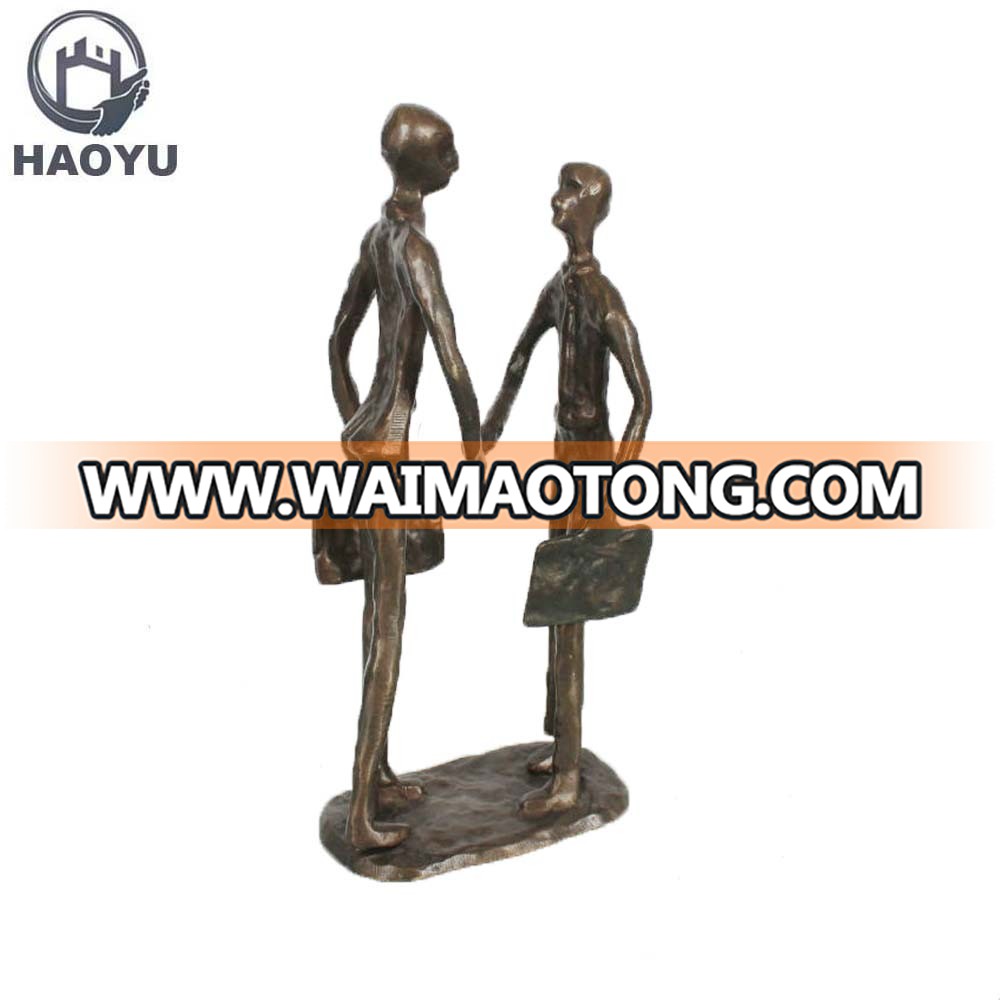 cast iron metal art sculpture for home decoration the cooperation