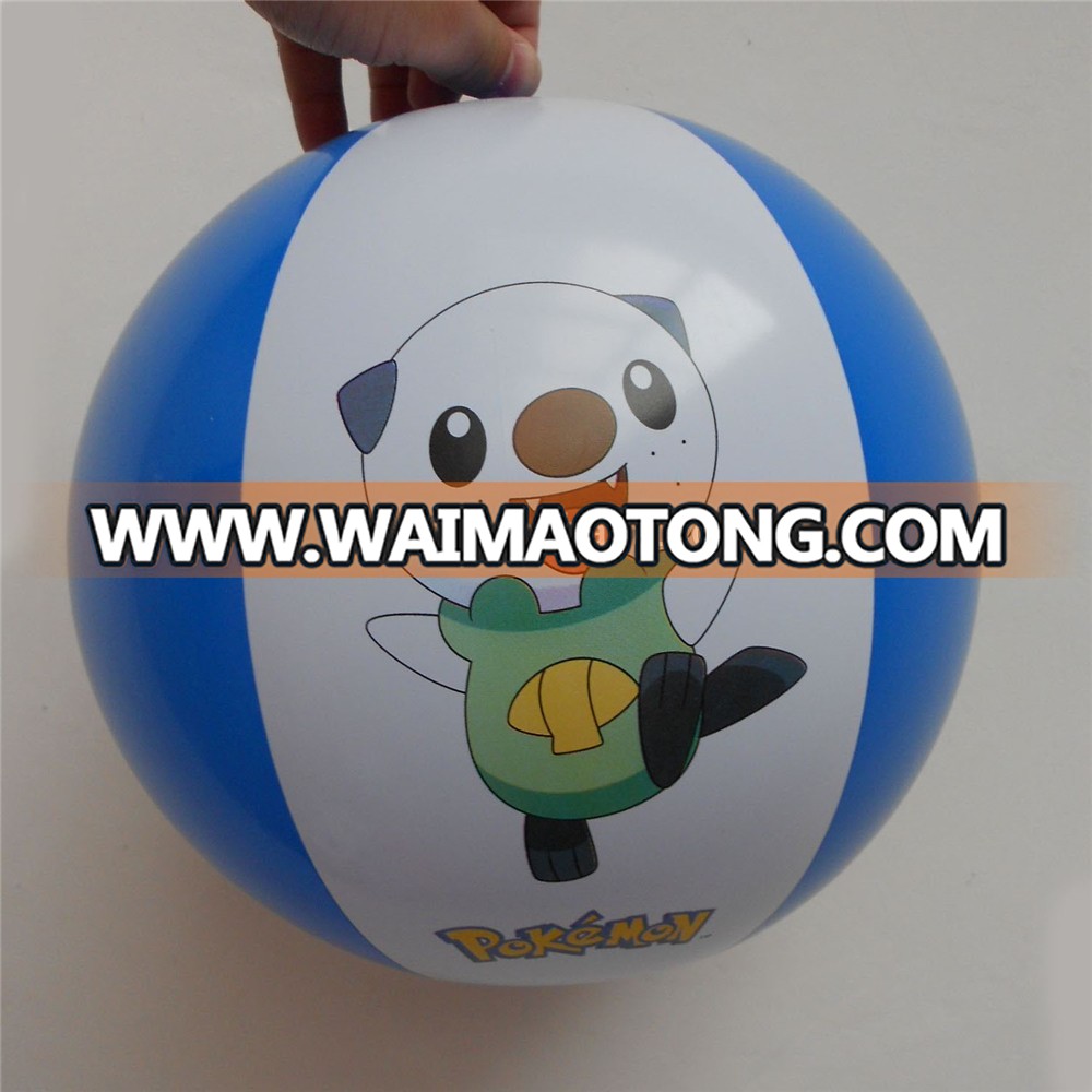 30cm 60cm Wholesale kids toys plastic inflatable beach ball custom deflate beach ball for promotion