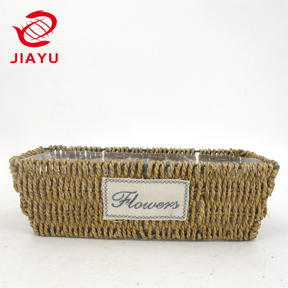 10% OFF Sea Grass Storage Plastic Lined Plant Basket Laundry Basket