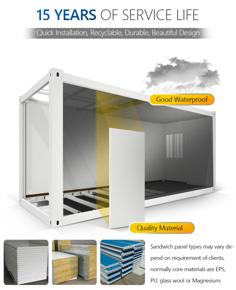 modular construction office building house   modular home sandwich panel home container flat pack