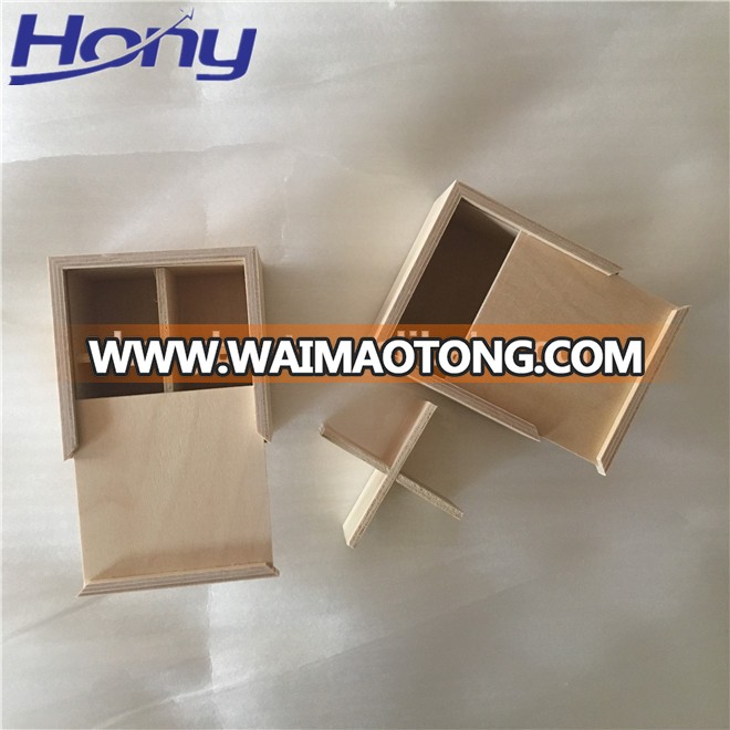 Plain Unfinished Plywood Packaging Box Gift with Lid for Jewelry Bangle