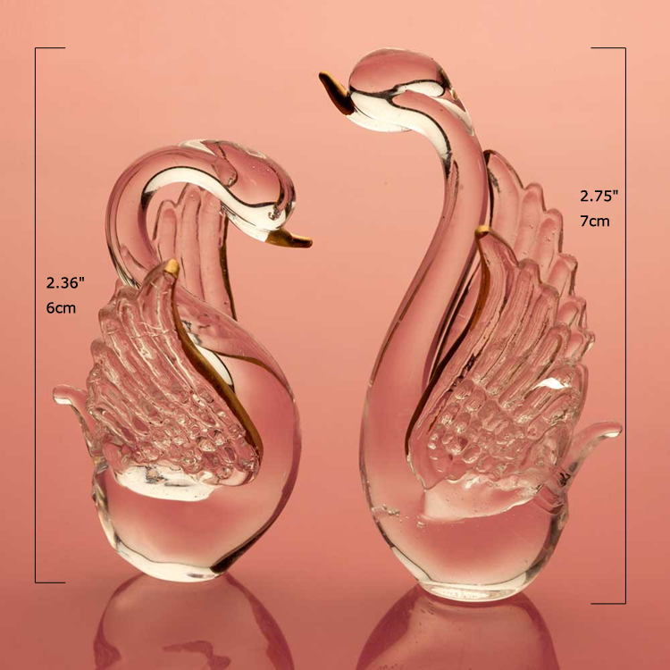 China factory supply Glass ornament glass swan figurines