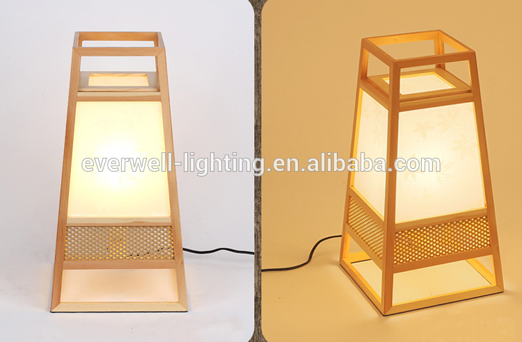 wood floor/table lamp