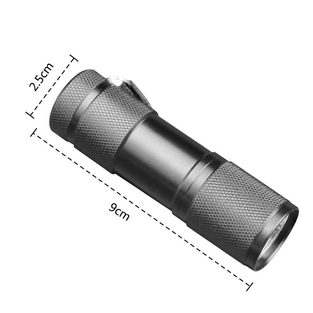 High Quality UV Blacklight Aluminum Alloy 3*AAA Battery Best UV Flashlight 9 Led UV Torch Light