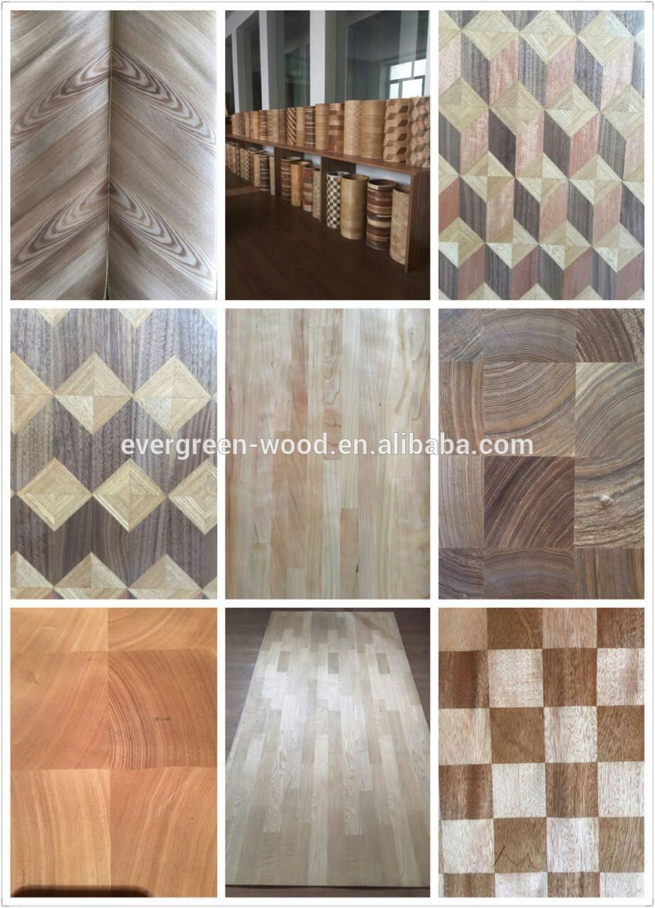 3D wood veneer design for wall panel wallcovering