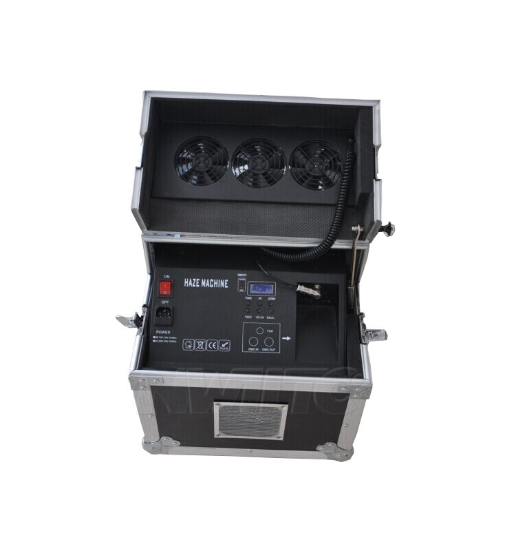 Flight case 600w double quite noiseless dmx stage effect haze machine