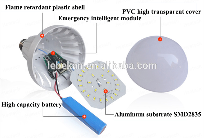 Factory price battery rechargeable 5w 7w 9w 12w warm white emergency led lights bulbs