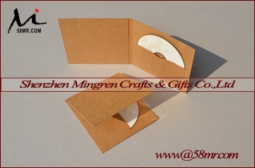 cheaper white Kraft paper CD DVD sleeve folio