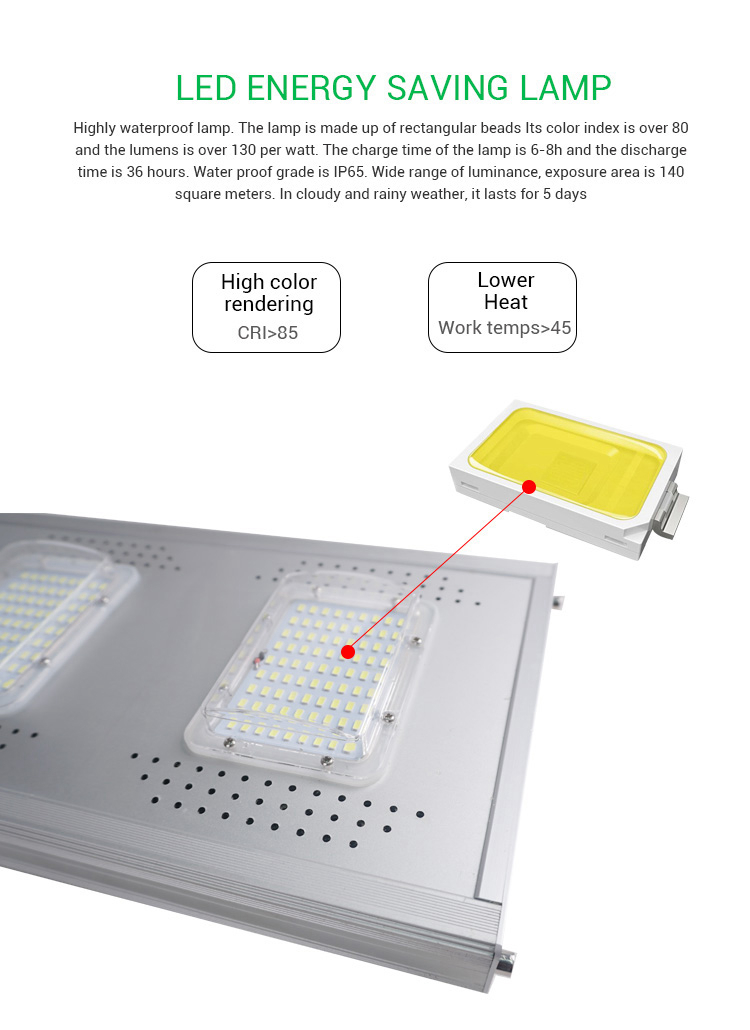 Solar Powered High Efficiency all in one 50W 100w 150w LED Solar Street Light