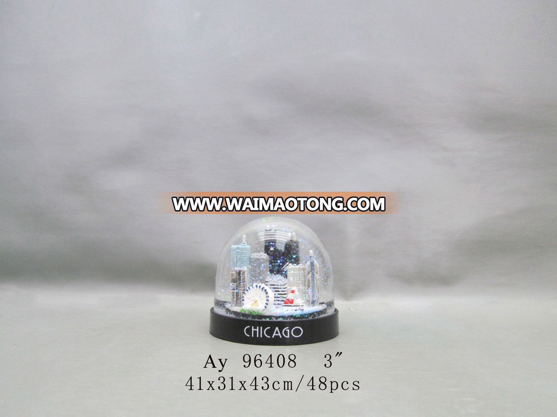 80MM Plastic Photo Frame Water Snow Globe