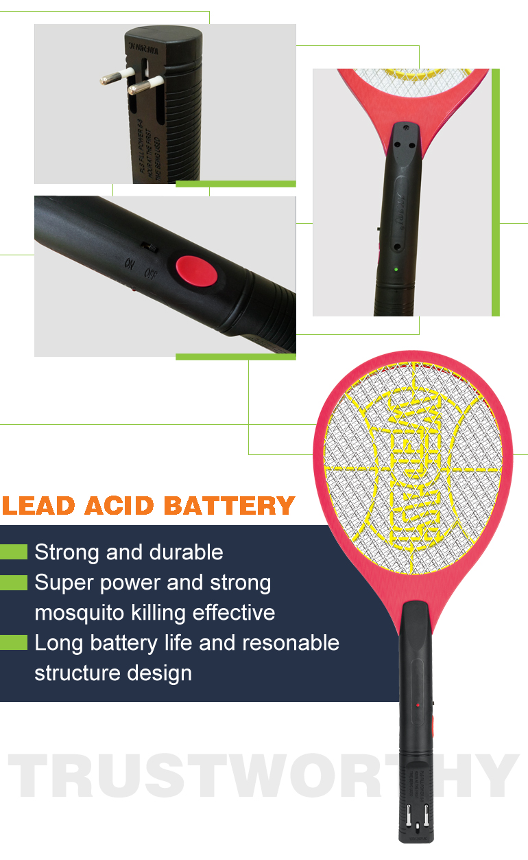 weidasi rechargeable swatter bat fly killing mosquito electric racket