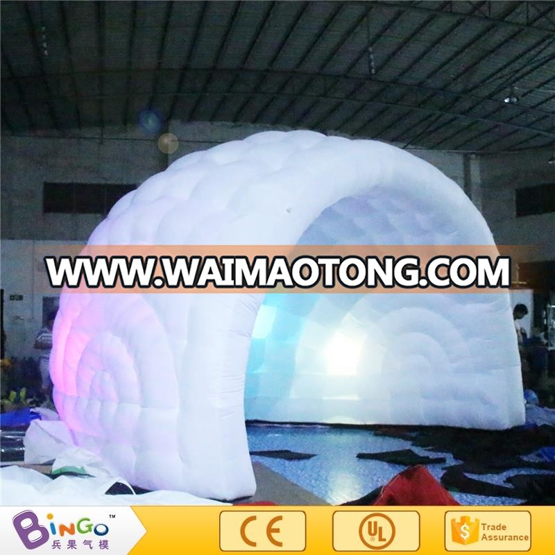 party led light inflatable air half dome tent/customized party inflatable/Portable half moon inflatable tent for party