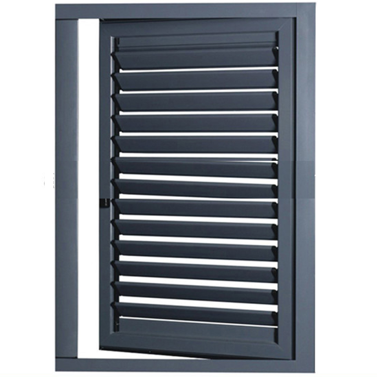 Doors in bronze color window aluminium glass louvers window