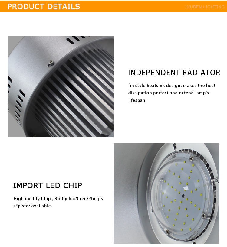 Top design die cast aluminum housing 120w led high bay light price