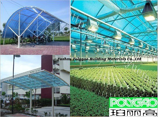 UV protection multiwall polycarbonate hollow sheet/plastic sheet