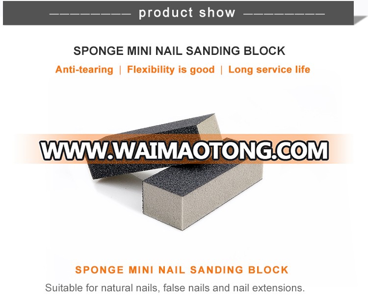 Abrasive Tools Gray Color Three-Sided Mini Hand Polishing Buffing Foam Sanding Blocks