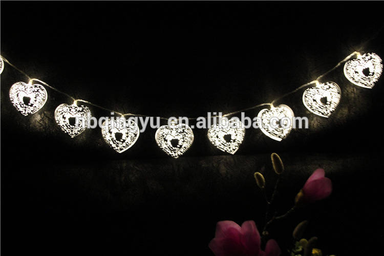 Heart Shaped String Lights - 2 Modes, 20 LED Solar String Lighting Outdoor - Great Kits for Garden, Landscape, Xmas Tree,Patio