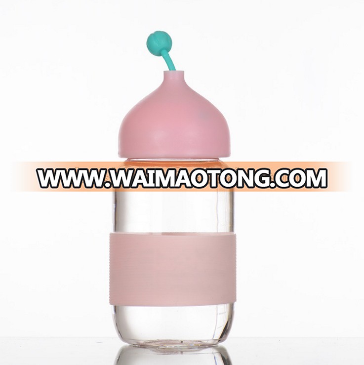 glass cute candy colors sport water bottle outdoor sport bottle