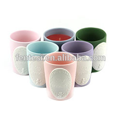 Aroma luxury candle jars ceramic jar with lid for customized fragrance soy candle