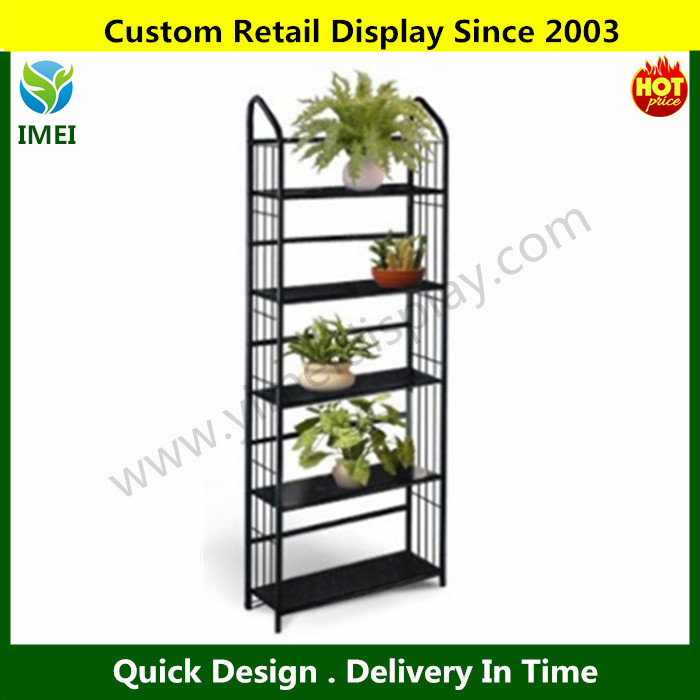 Black Metal Outdoor Patio Plant Stand 5 Tier Shelf Unit YM1-765