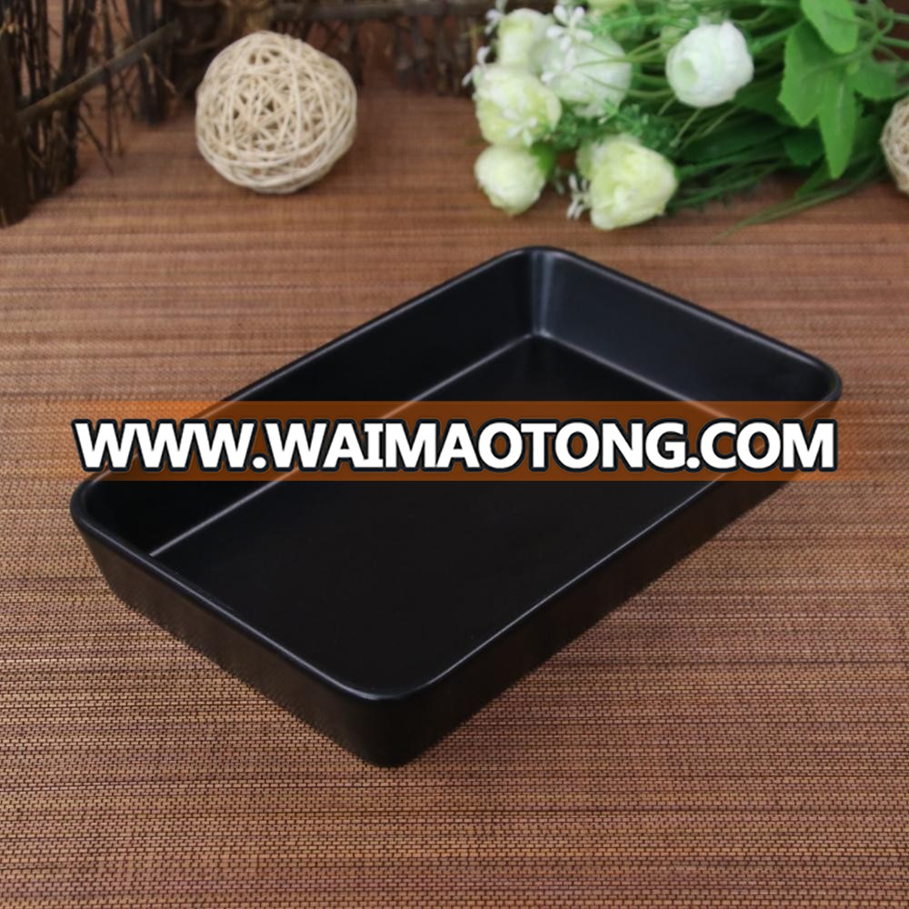 rectangle shape stoneware colorful ceramic dish and plate for hotel