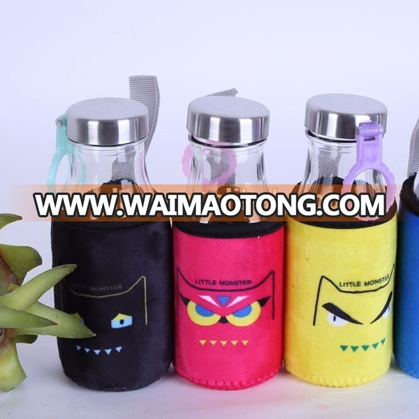 small wholesale water glass bottle with cap