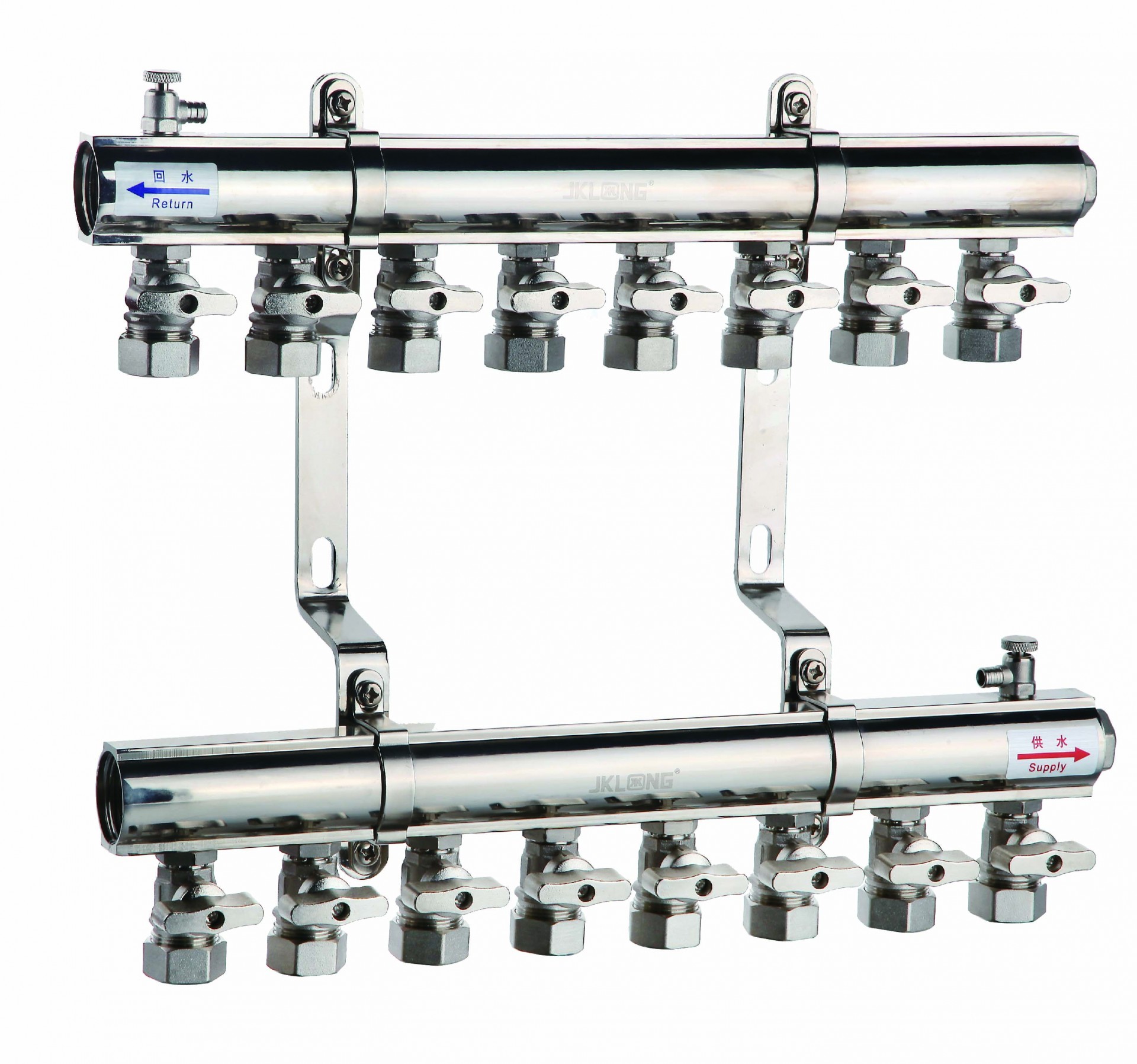 Brass Manifold with ball valve/59-2/CW617n/HVAC manifold for heating