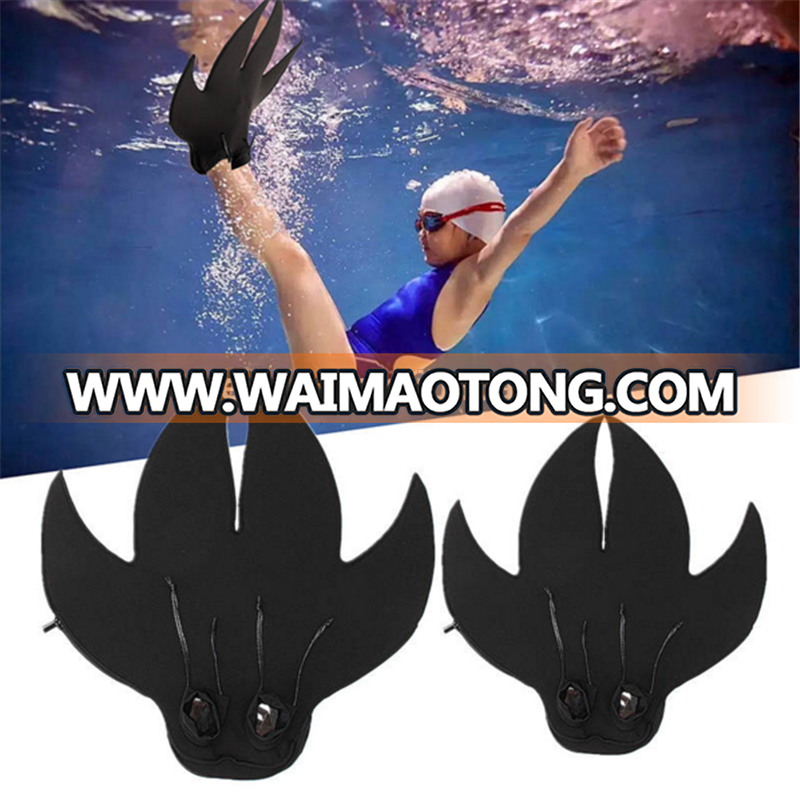 New Arrival Black Adult /Kids Size Mermaid Swimming Flippers 1.8mm Thick PC Swimming Fins Equipment