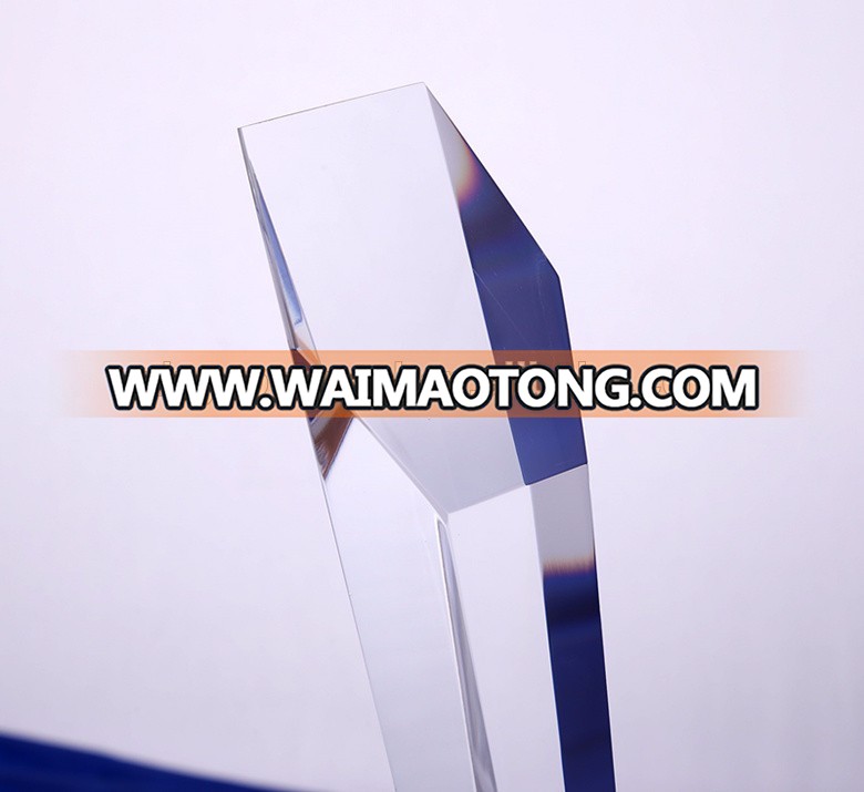 wholesale customized logo design blank crystal award for honor souvenirs gifts