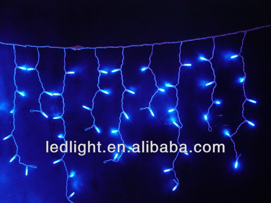 Waterproof connectable 4.8M led curtain icicle christmas string lights