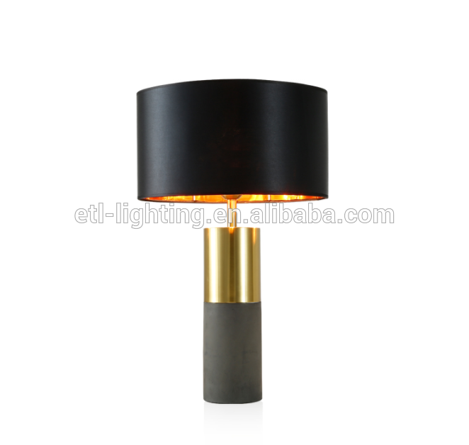 Post-modern nordic table lamp minimalist hotel LED metal table light with stone base ETL32025