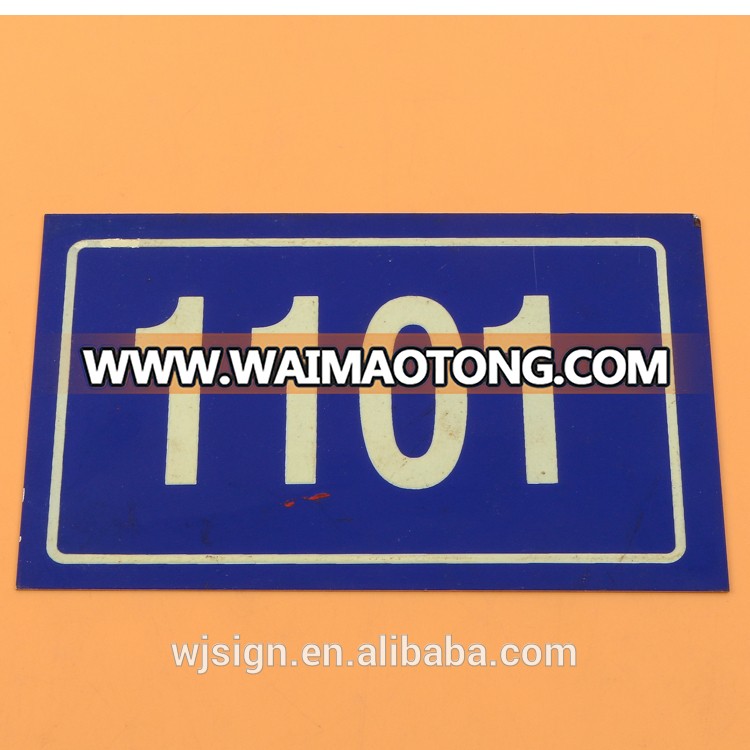 Factory Direct Can Noctilucous Metal Custom Room Number door sign