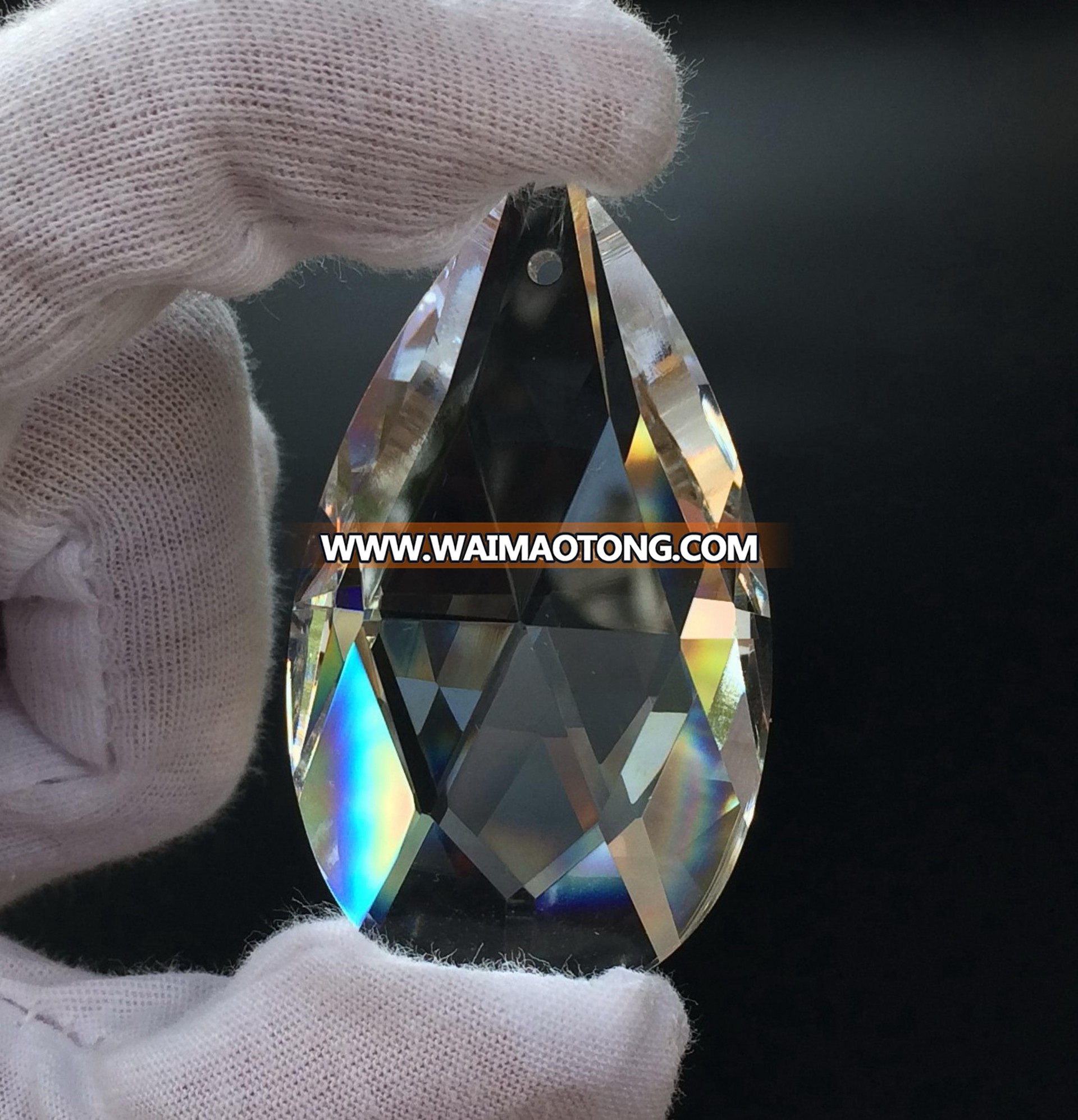 brilliant cut k9 crystal clear faceted chandelier prism parts wholesale