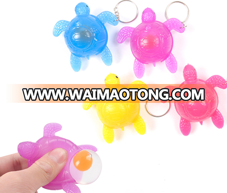 Key Ring Relieve Stress ball Funny Turtle Tortoise Squeeze Lay Egg