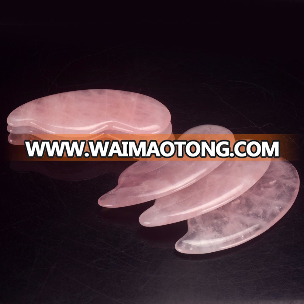 wholesale natural Rose quartz Gua Sha Board