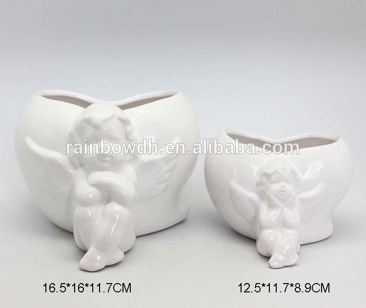 Decorative Ceramic Angel Flower Pots