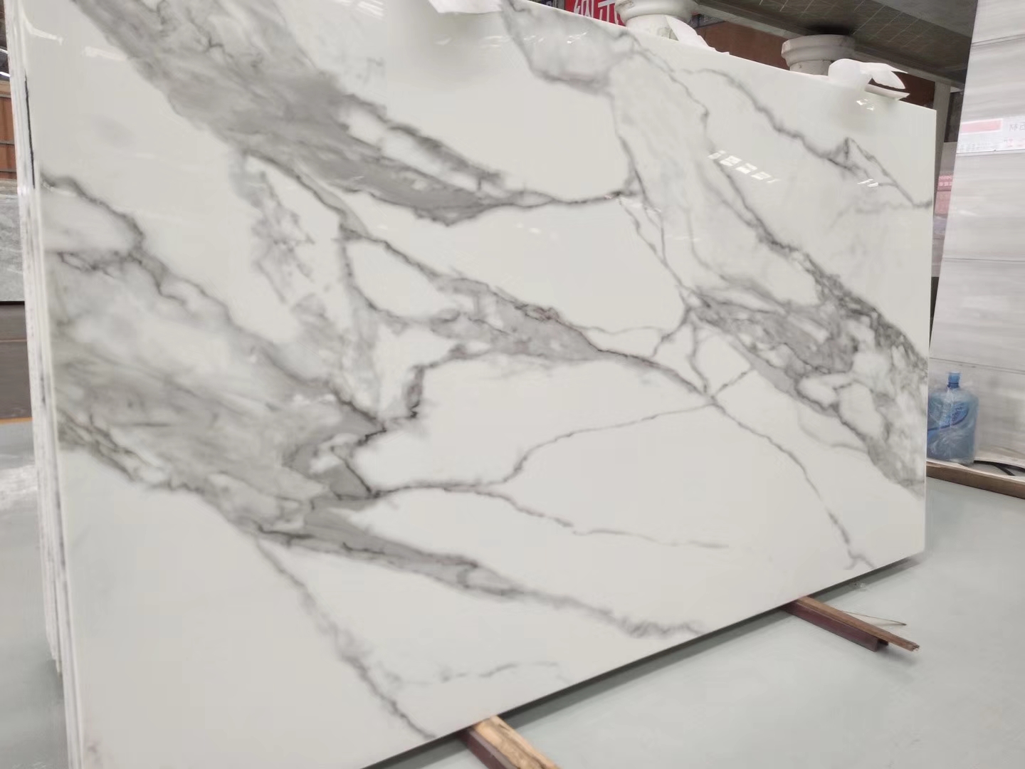 Calacatta Nano Crystallized Glass Slabs Calacatta Nanoglass Countertop